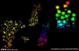 卡通背景花纹笔刷