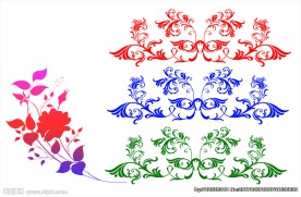 时尚玫瑰花纹笔刷