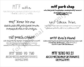 可爱马克笔涂鸦英文字体