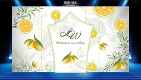 柠檬婚礼主背景