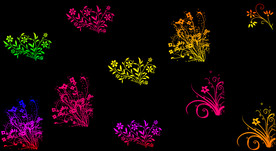 精致小花纹笔刷