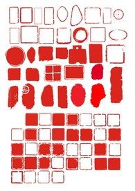 中国风古典红色印章矢量