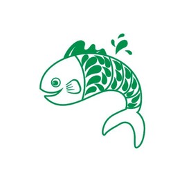 卡通鱼图案 动物矢量图文件