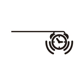 卡通倒挂闹钟矢量图文件