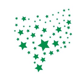 绿色星星云组合矢量图