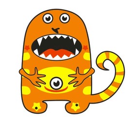 可爱卡通怪兽矢量图文件