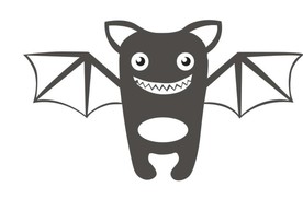 卡通动物蝙蝠矢量图