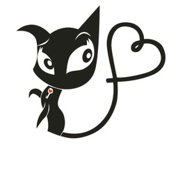 卡通黑猫矢量图