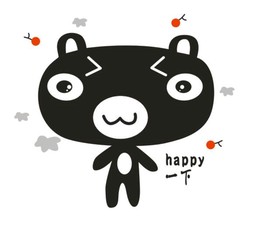 小黑熊矢量图图片素材