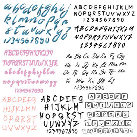 泼墨书法艺术英文字体