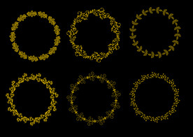 花圈花纹图案笔刷