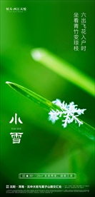 地产小雪节气微信单图海报