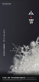 地产小雪节日节气微信单图海报