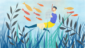 梦幻插画 少女手绘插画