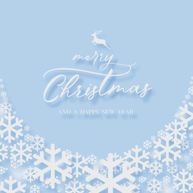 卡通冬季 雪花插画 艺术字