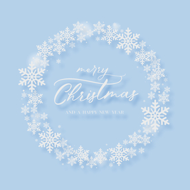 卡通冬季 雪花插画 艺术字