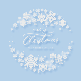 卡通冬季 雪花插画 艺术字