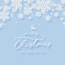 卡通冬季 雪花插画 艺术字