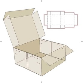 纸盒包装布局刀线图