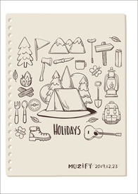 24款入手绘夏季野营元素矢量图