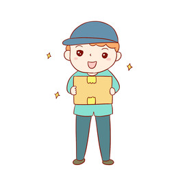 卡通送快递