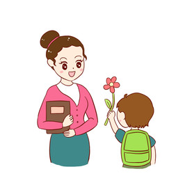 卡通老师学生