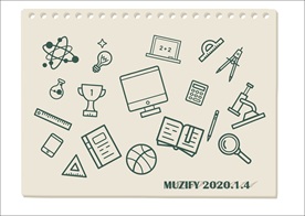 校园元素矢量图