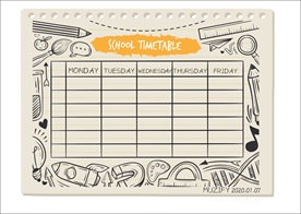 手绘校园课程表