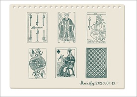 复古扑克牌图案