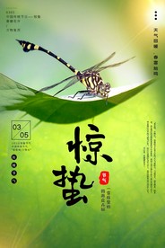 24节气惊蛰海报