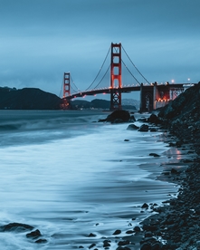 傍晚的金门大桥