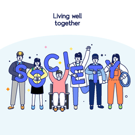 团体社交娱乐插画