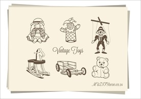 6款入儿童玩具手绘稿