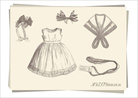 复古服饰 手绘稿