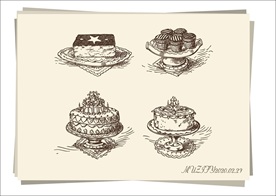 餐点美食手绘稿