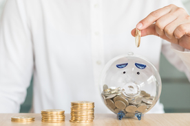 商务金融股市小猪背景