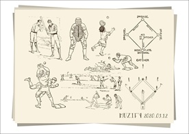 10款入棒球比赛手绘稿