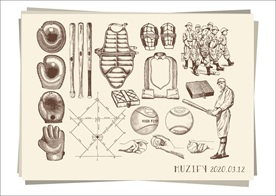 20款入棒球手绘稿