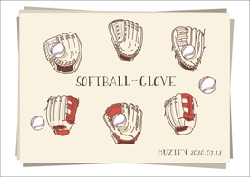 6款入棒球手套手绘稿