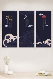 中秋挂画  禅意挂画