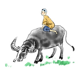 清明节放牛素材