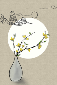 中国风淡雅海报背景