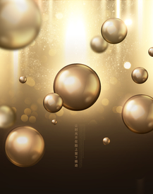 金色化妆品海报