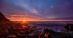 彩霞日出夕阳火烧云