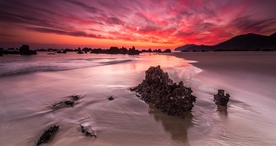 彩霞日出夕阳火烧云图片