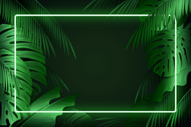 霓虹灯叶子背景