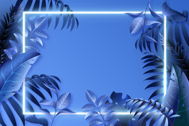 霓虹灯叶子背景