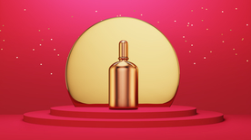 金色化妆品海报