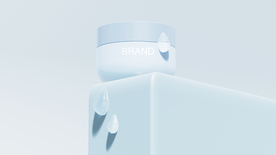 蓝色化妆品海报