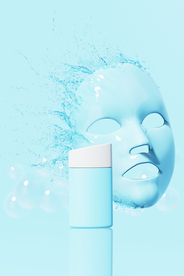 蓝色化妆品海报